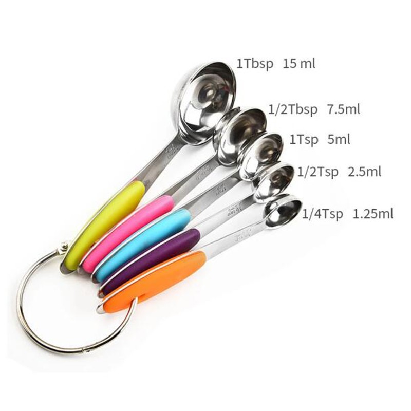 Stainless Steel Measuring Spoons 5 Piece Stackable Set,IN1956,In Time