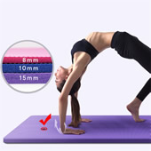 1/2" Extra Thick Exercise Yoga Mat with Strap