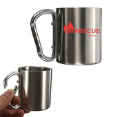 10 Oz Stainless Steel Coffee Cups with Carabiner Handles