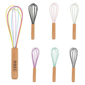 10" Silicone Whisk With Wooden Handle