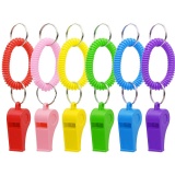 Whistle Key Chain with Coil