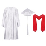 Shiny Finish Cap Gown Tassel and Stole Set