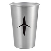 16 Oz Growl Stainless Pint Glass