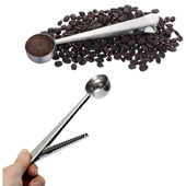 2-in-1 Stainless Steel Coffee Scoop and Bag Clip