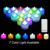 24Pcs Color Changing LED Candle with Remote Control