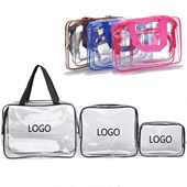 3 PCS Clear Cosmetic Bag Set