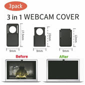3 Pack Webcam Camera Sliding Cover