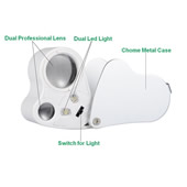 30X 60X Dual Lens LED Illuminated Mini Jewelry Magnifier