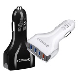 4-Port USB car charger 7 Amp fast charging cable