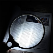 5.5" Large LED Magnifying Glass w/3 Magnifier Lenses