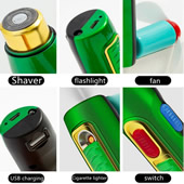 5 In 1 Mini Electric Razor Shaver Multifunction With USB Car Charger