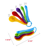 5 Pieces Plastic Measuring Spoons