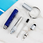 6 In 1 Metal Tool Pen With Key Ring