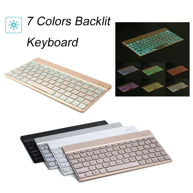7 Colors Backlight Chargeable Keyboard