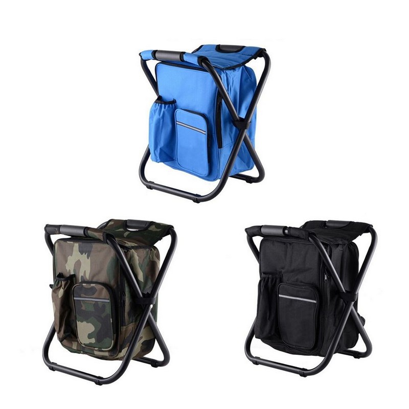 Backpack Foldable Chair with Cooler Bag