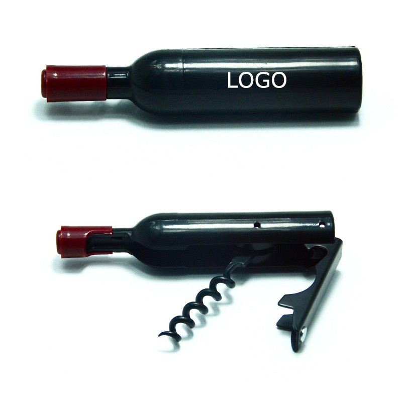 Bottle Shaped Wine Bottle Corkscrew Opener