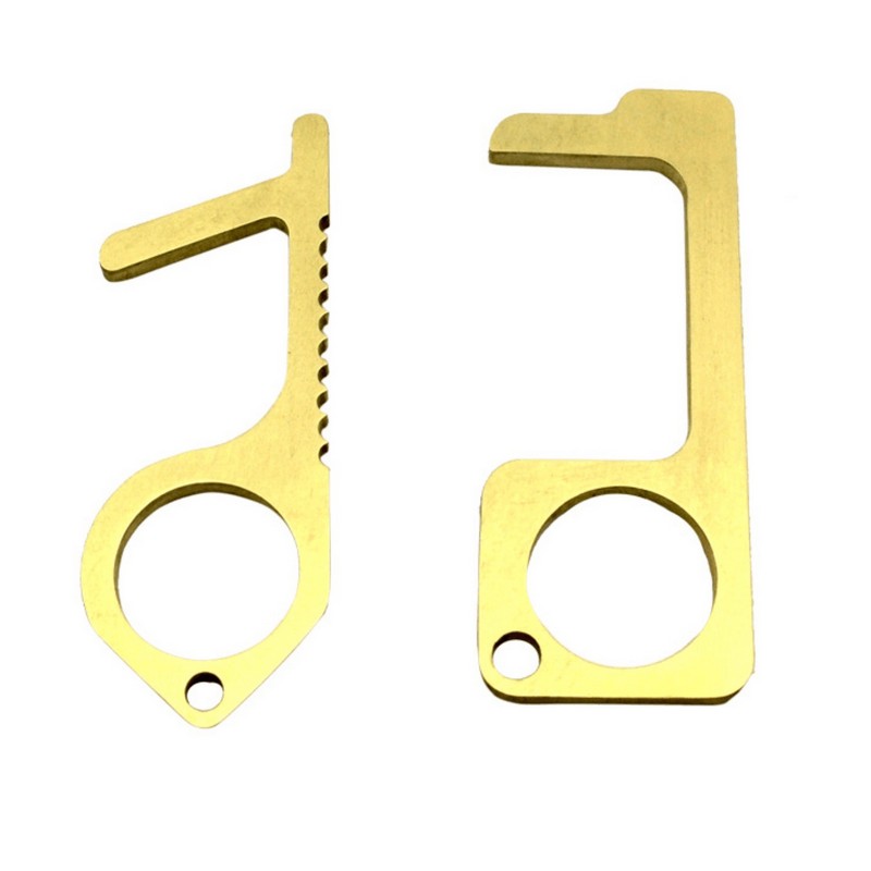 Brass Non-Contact Door Opener Contactless Elevator Button Key Tool