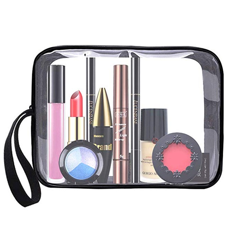 Clear Toiletry Bag with Zipper Travel Cosmetic Bag