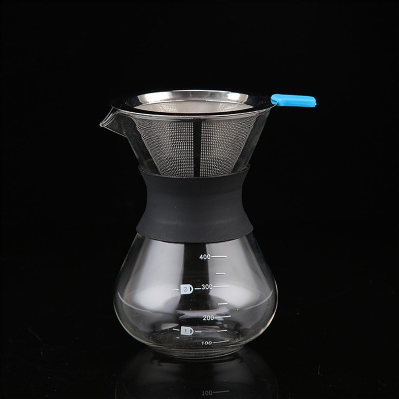 Cute Coffee Maker with Reusable Filter 400ML