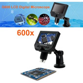 Digital 1-600X Microscope with 3.6MP Camera 4.3in HD LCD
