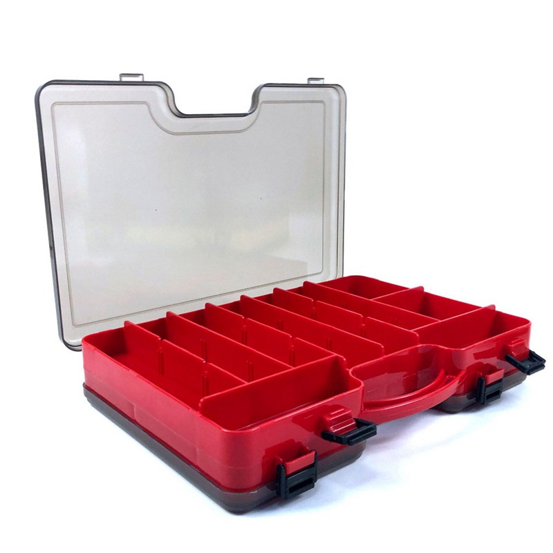 Double Sided Fishing Tackle Box with Removable Dividers