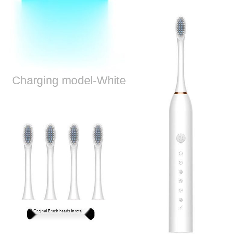 Electric Toothbrush Adult Timer Brush 6 Mode USB Charger Rechargeable Tooth Brushes Replacement Head