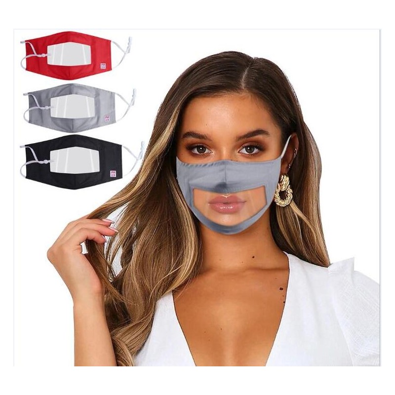 Face Mask with Anti-Fog Mouth Window