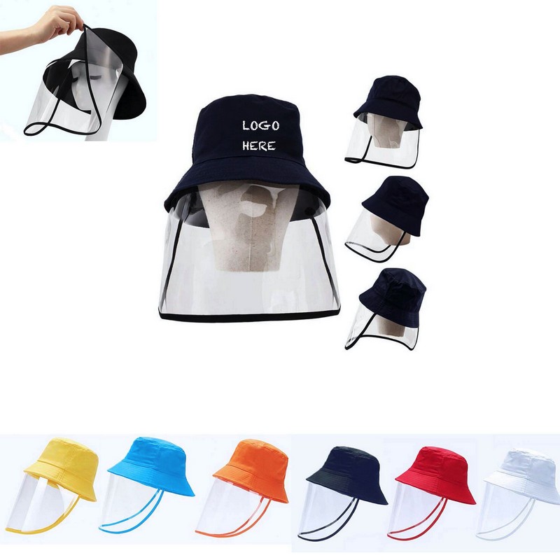 Face Shield Anti-Spray Cover Face Bucket Hat Fishman Hat with Clear Face Mask