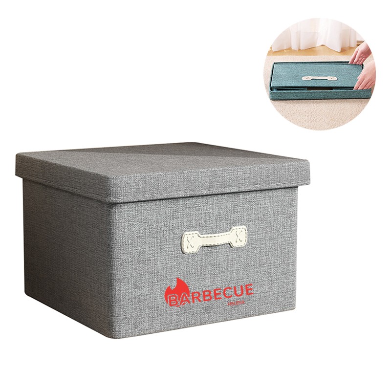 Foldable Storage Cubes Bin Box With Lid and Handle