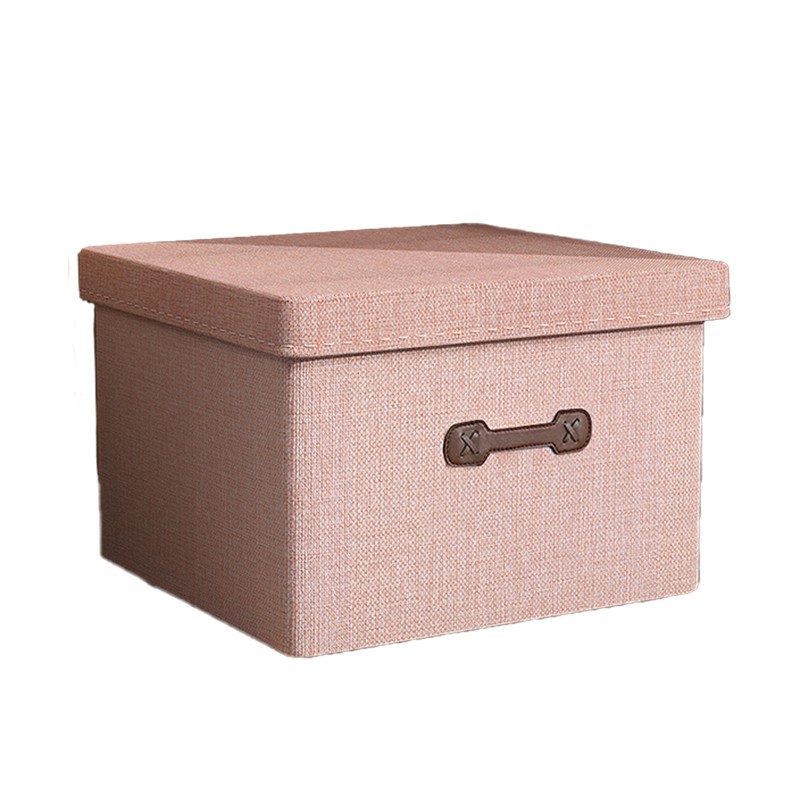 Foldable Storage Cubes Bin Box With Lid and Handle