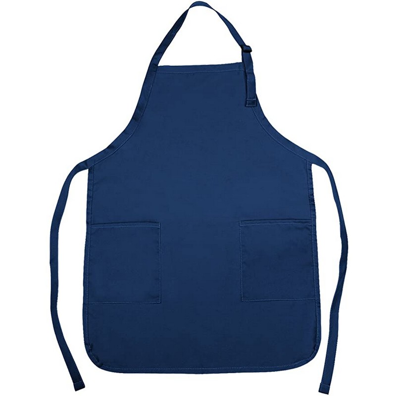 Full-Length Chef Kitchen Cotton Apron with Pockets