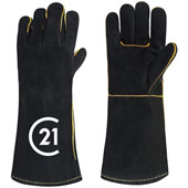 Heat resistant Cow Split Leather BBQ Gloves