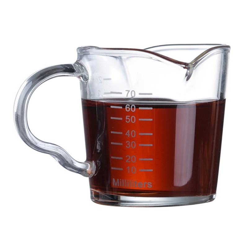 Heat-resistant Glass Measuring Cup for Espresso&Milk y 2 1/2 fl.oz/70ml