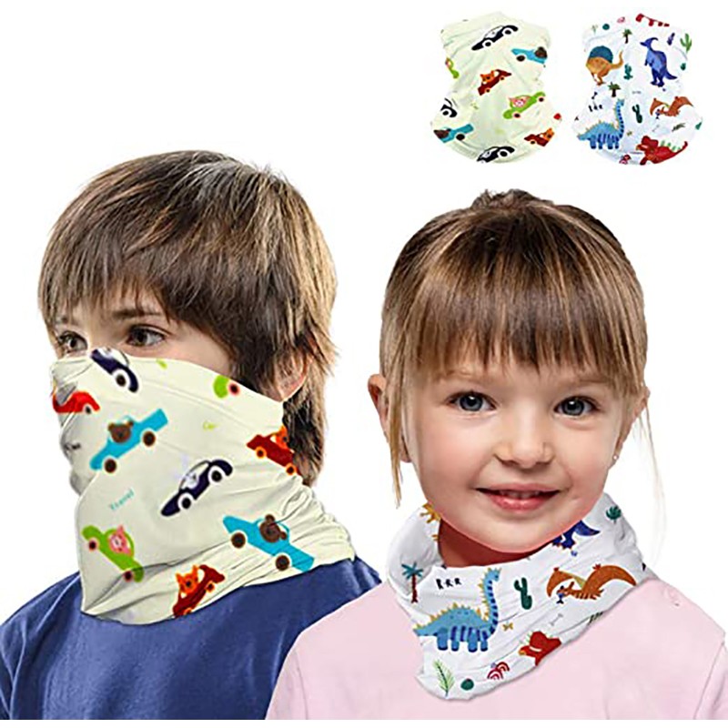 Imprinted Kids Face Mask Youth Hemmed Neck Gaiter