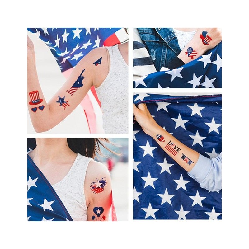 Independence Day American Flag Patriotic Temporary Tattoos Fake Tattoo Body Stickers