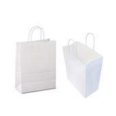 Kraft Paper White Shopping Bags