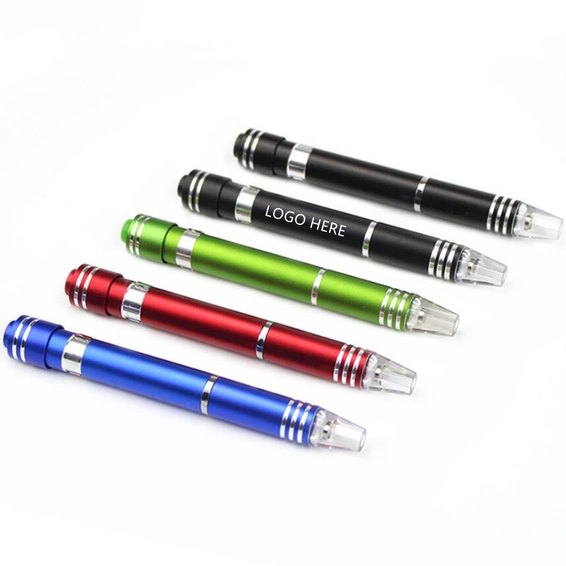 LED Aluminum Tool Pen With Screwdriver