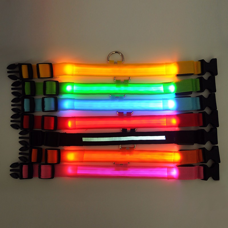 LED Reflective Flashing Dog Collar
