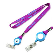 Lanyard With Round Retractable Badge Reel