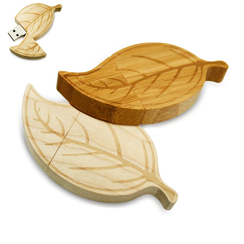 Leaf Wooden USB Flash Drive