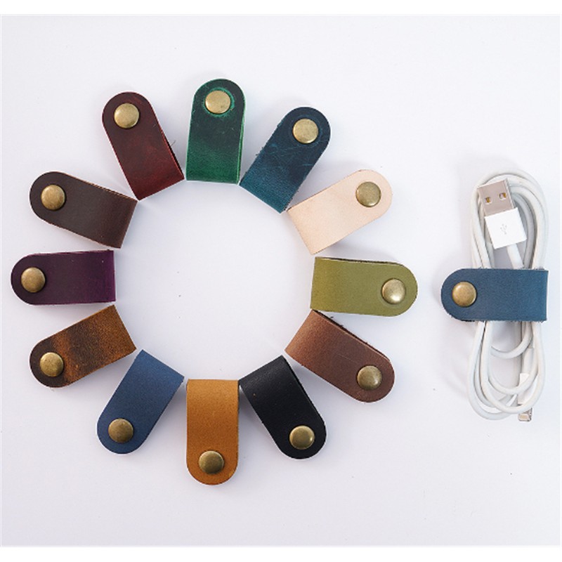 Leather Cable Cord Organizer