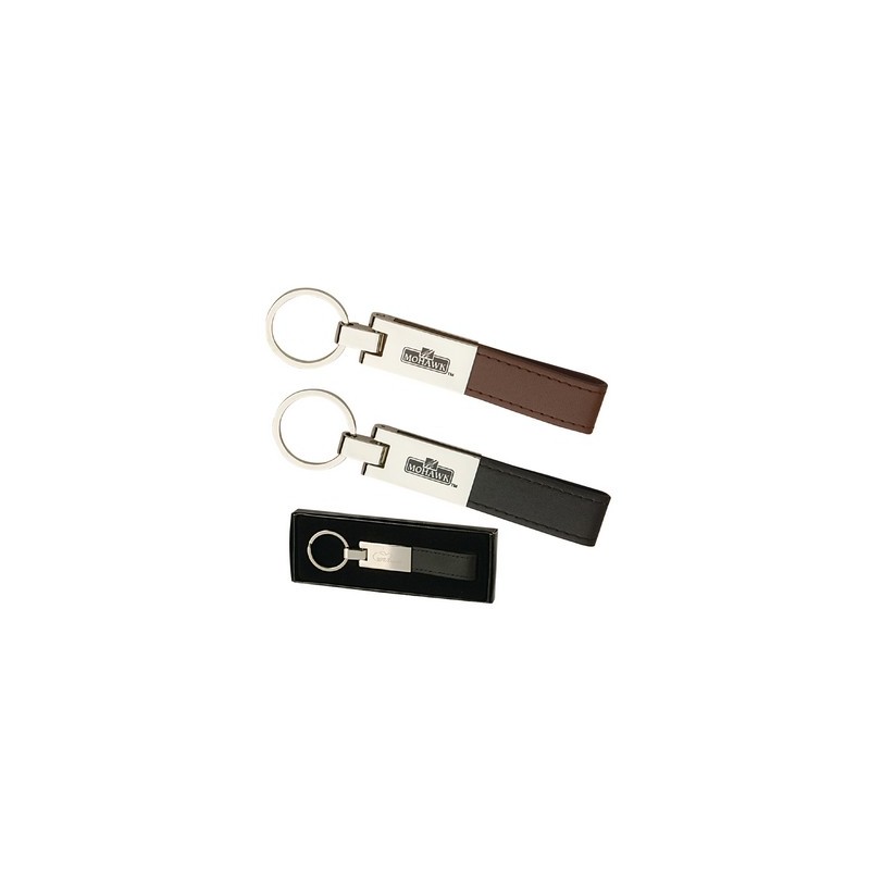 Leather & Silver Keyring