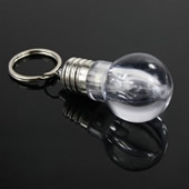 Light Bulb Shape Flashlight With Keychain