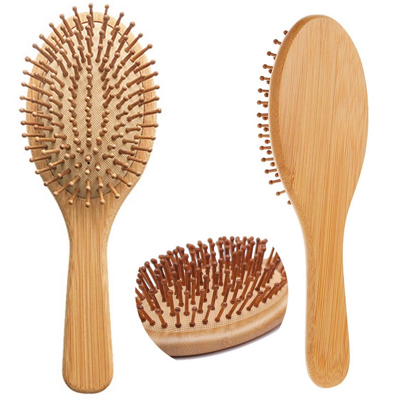 Natural Wooden Paddle Hair Brushes