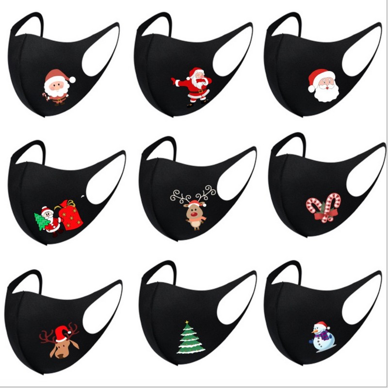 PPE Custom Full Color Imprint Reusable 3 Ply Adjustable Washable Christmas Face Mask