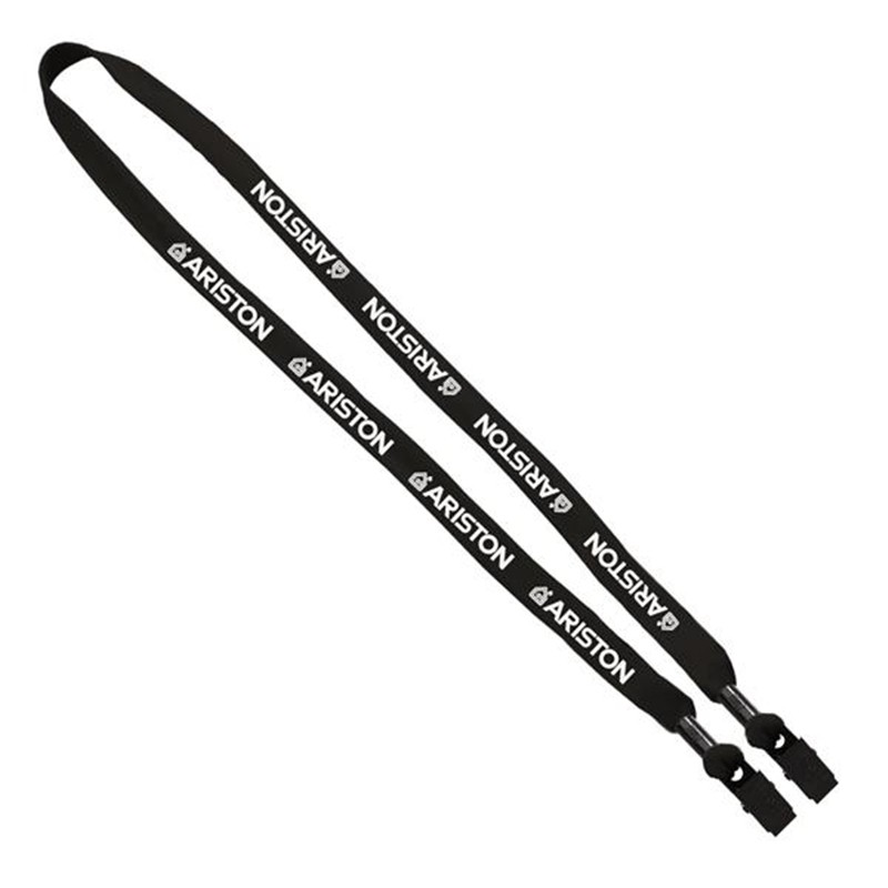Polyester Lanyard with Double Bulldog Clips