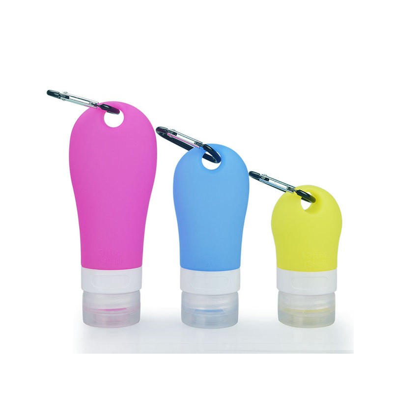 Printed Portable Silicone Hand Sanitizer Bottle Bath Container