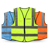 Reflective Overalls Vest With Pocket
