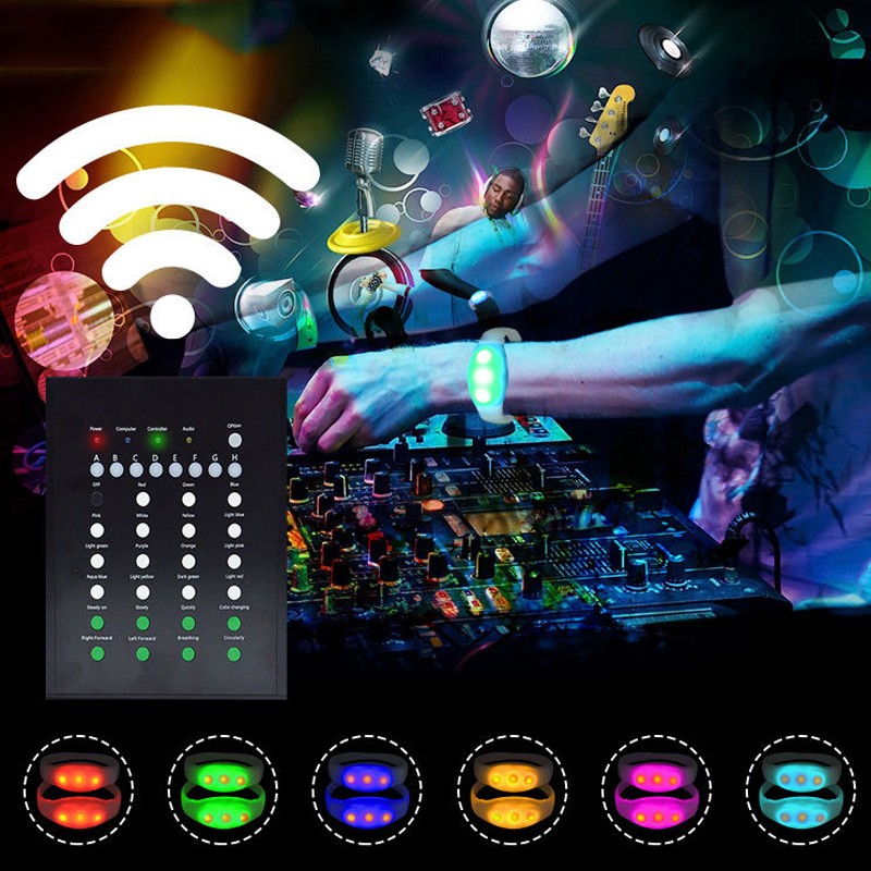 Remote Control Sound Activated Color Changing LED Bracelets