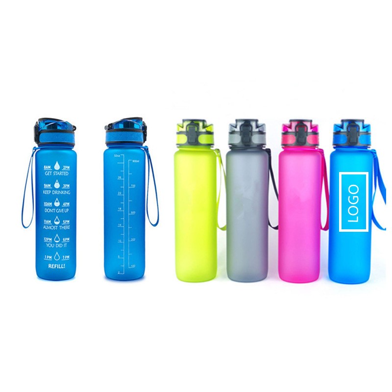 Sports Water Bottle with Time Marker(1L)
